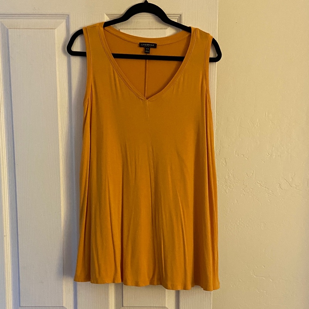 Lane Bryant Mustard Yellow Swing Tank Top